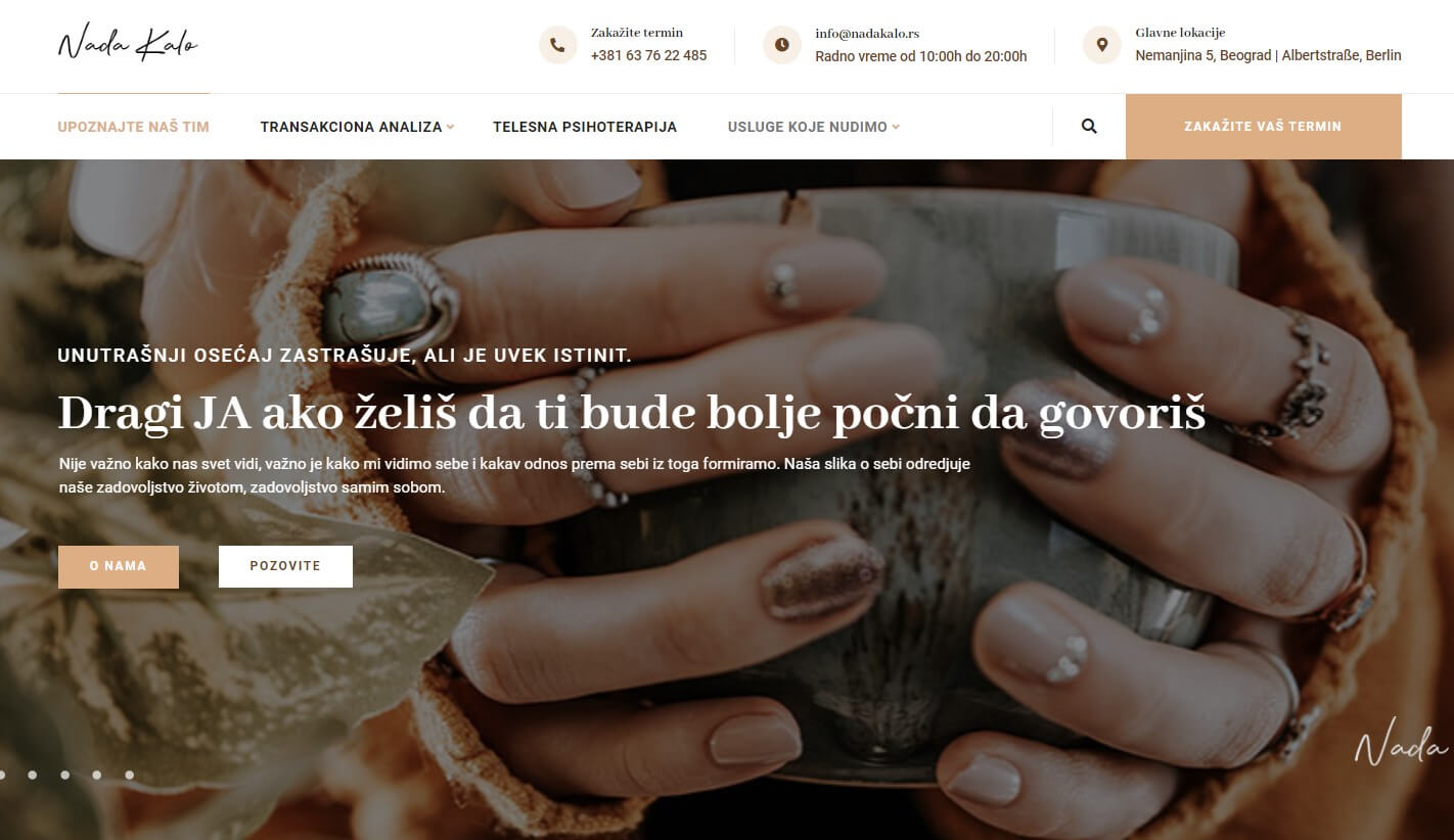 project, Psychotherapy Website