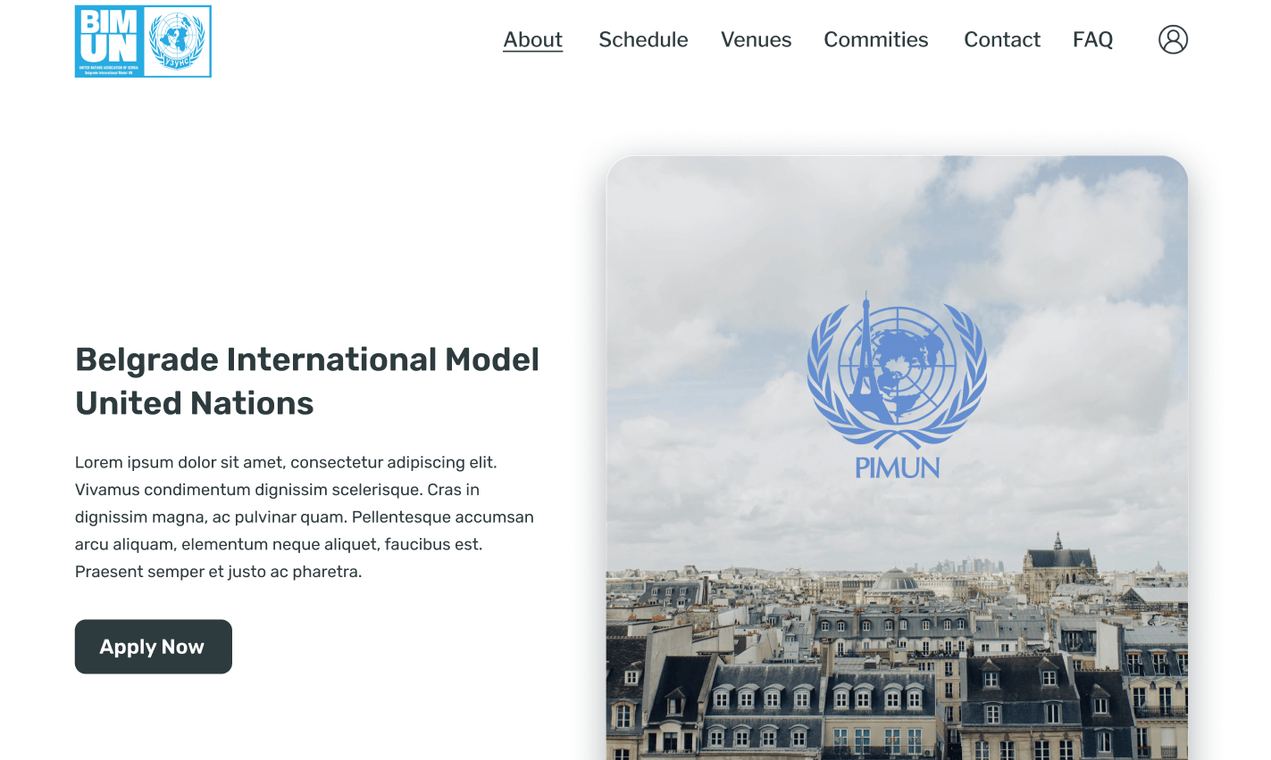 project, WBIMUN,GDSC Belgrade, Website